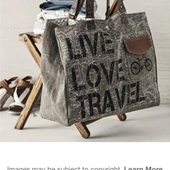 Mona B large Tote Farmers Market recycled travel bag purse leather straps zip - Picture 9 of 9